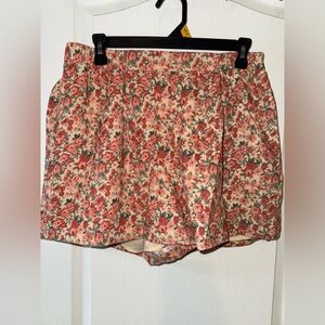 Anniewear Pink Floral Elastic-Waist Skort